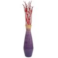Uniquewise 28" Classic Bamboo Floor Vase Handmade, For Dining, Living Room, Entryway, Glossy Purple QI003242.M.PUR